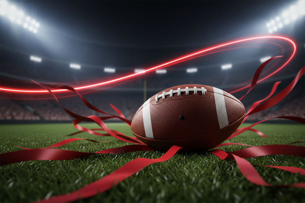Red football collection cover