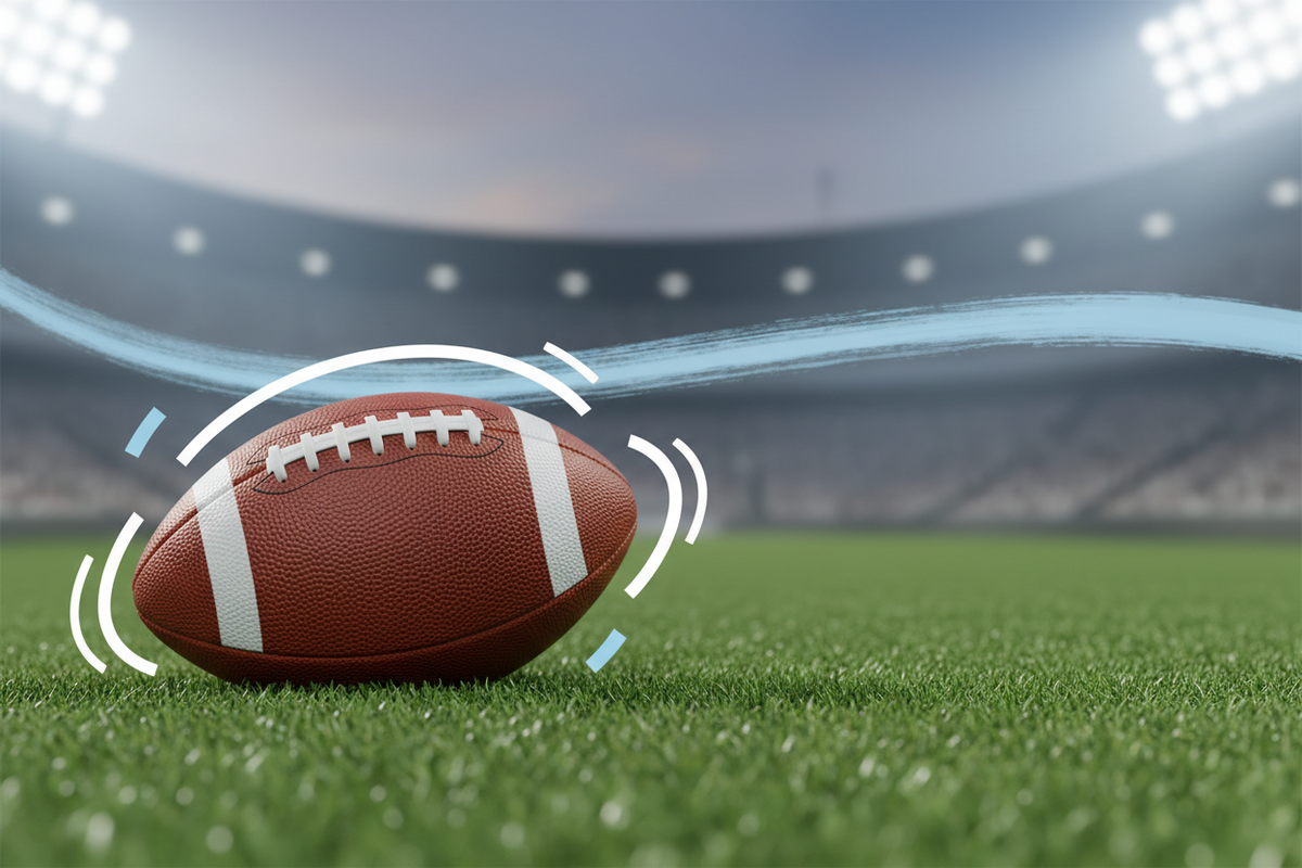 Light blue football collection cover