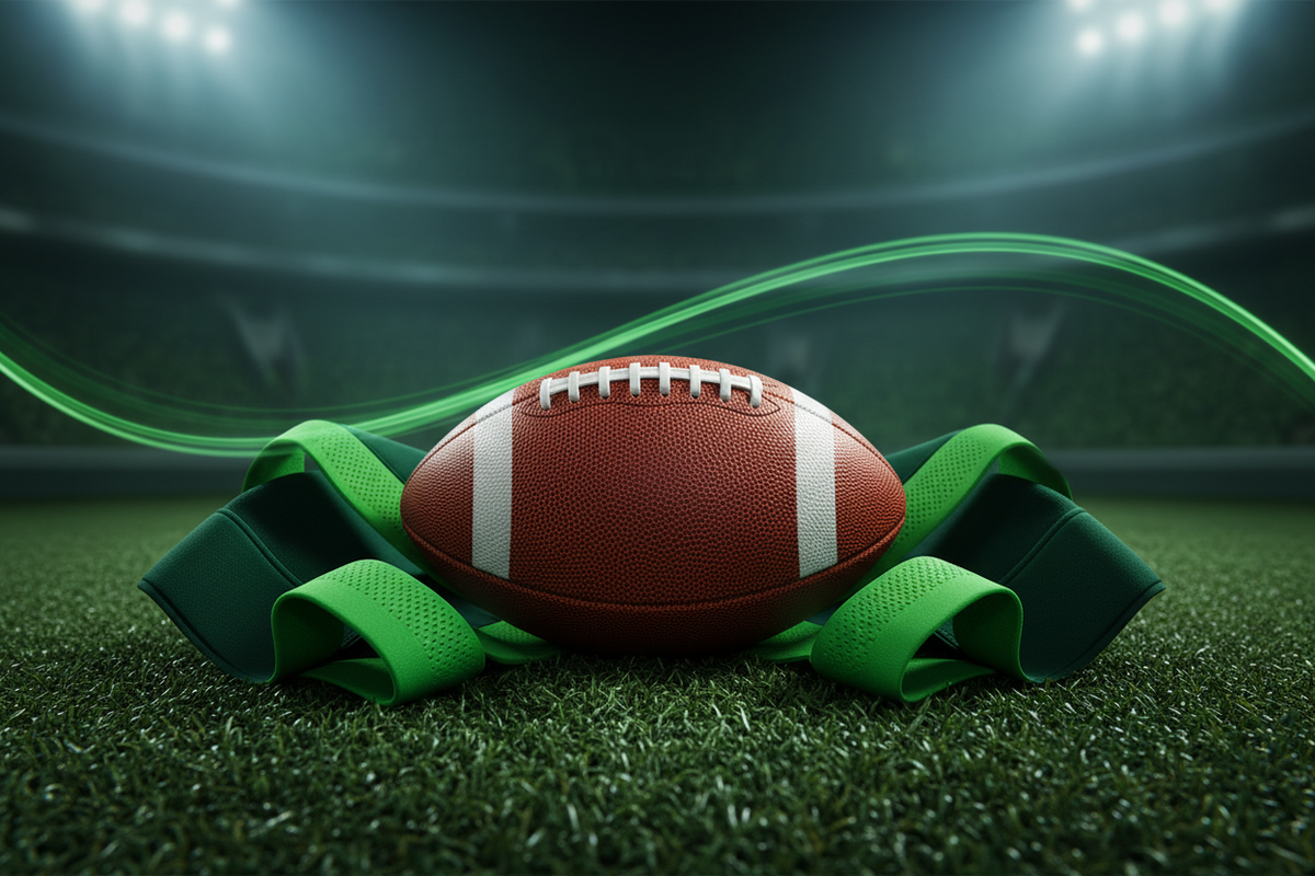 Green football collection cover