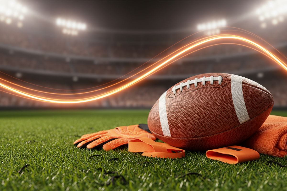 Orange football collection cover
