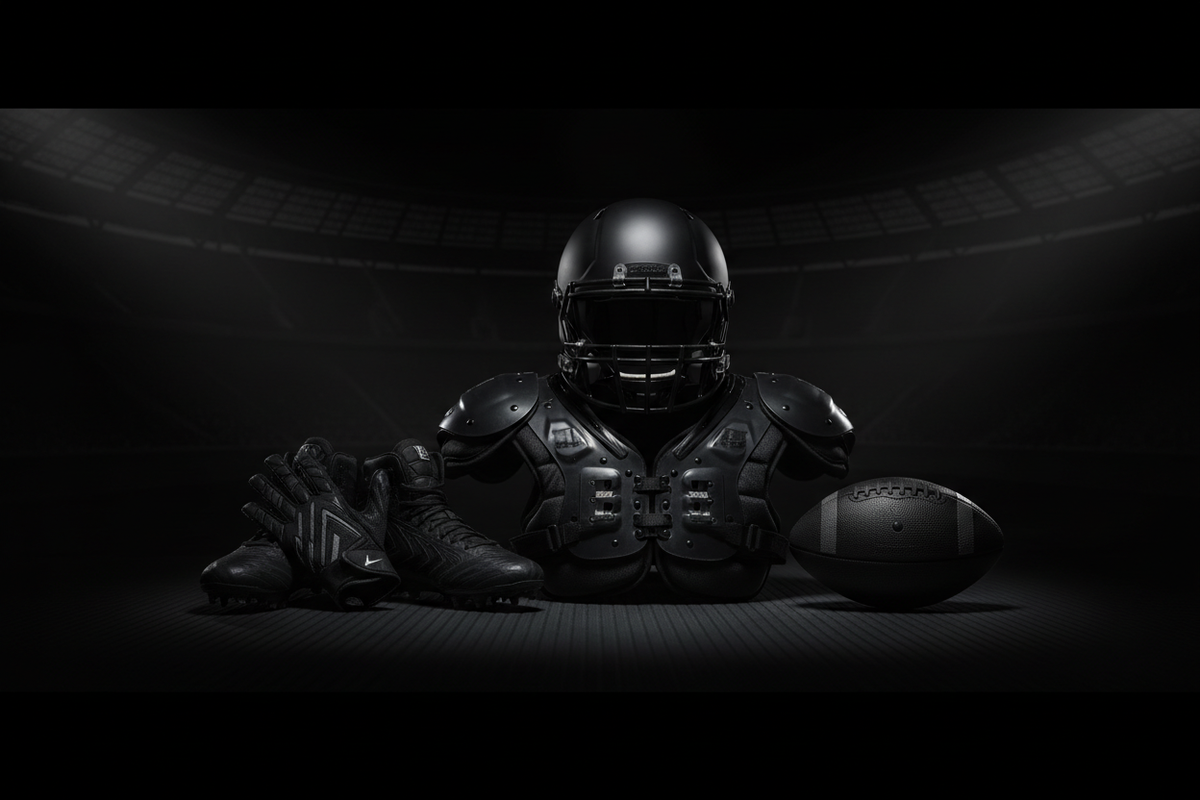 Black American Football Gear Collection Cover