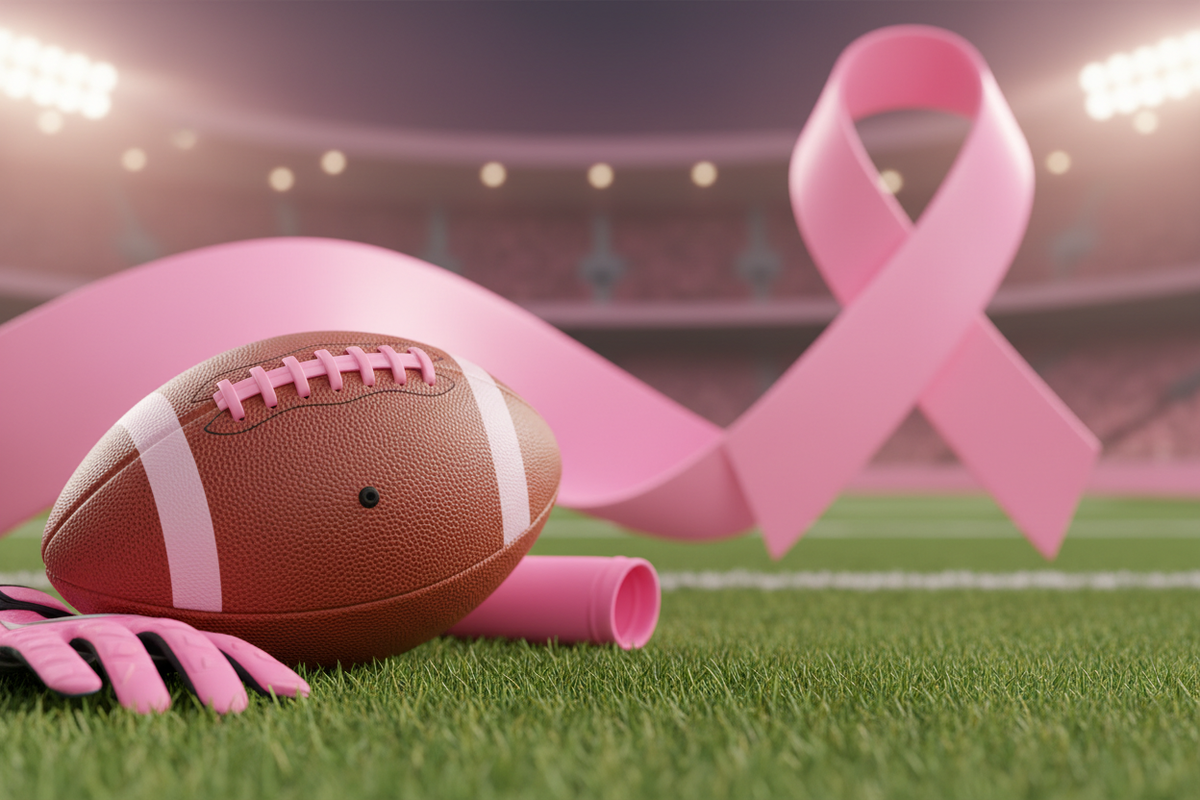 Pink football collection cover
