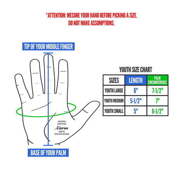 NXTRND | G1 Youth Skeleton Football Gloves-Youth